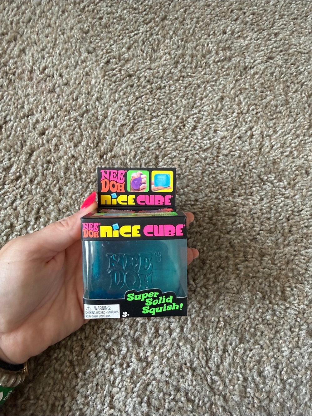 NeeDoh Nice Cube Squishy Toy - Teal